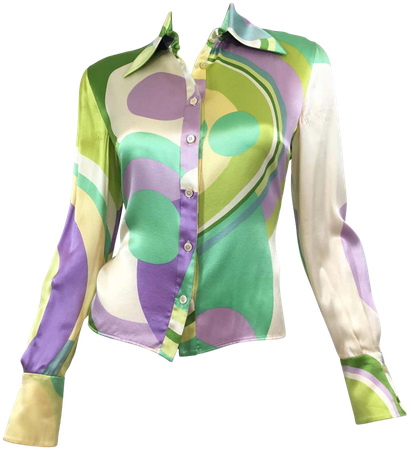 Gianni Versace Couture Silk Blouse Vintage at 1stDibs