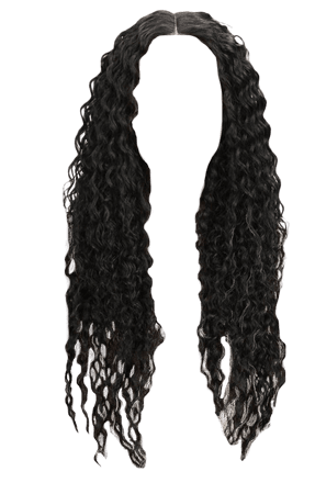 Long Curly Black Hair