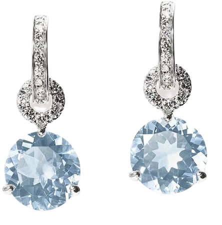 Riviere Blue Topaz and Diamond Interchangeable Earrings - Cassandra Goad