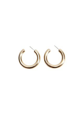 Metallic hoop earrings - Women | Mango USA
