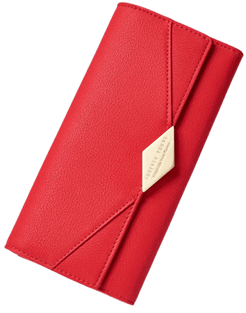 Amazon.com: Women Wallet Soft Leather Designer Trifold Multi Card Organizer Lady Clutch Red: Clothing
