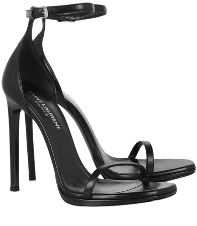 Saint Laurent Black Sandal Heels