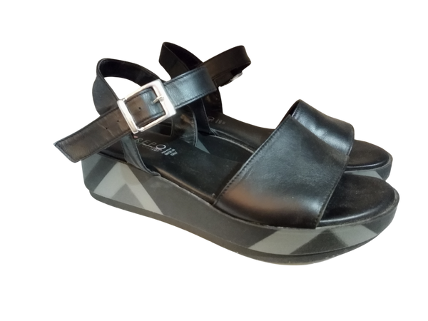 Black and gray platform sandals Repo Phil Gatièr