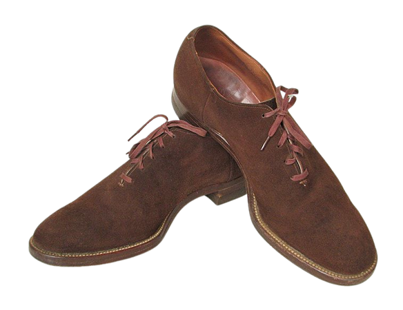 Men's Vintage 1940s Shoes Suede Oxford Heavy Soles