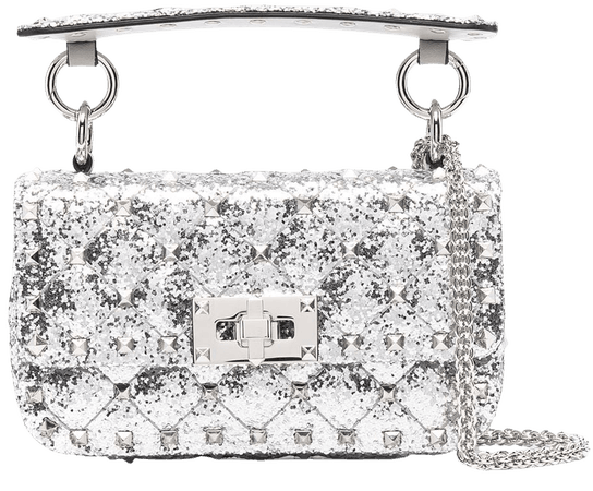 Valentino Garavani Rockstud Spike glitter-effect Mini Bag - Farfetch