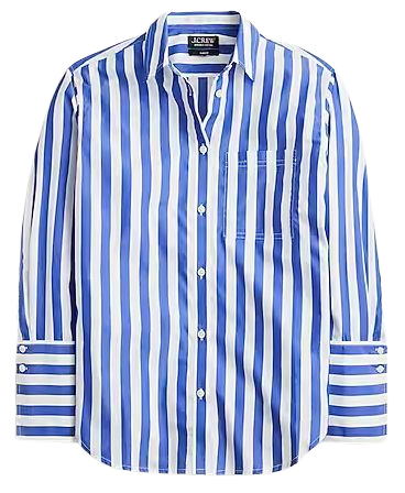 J.Crew: Garçon Classic Shirt In Stripe Cotton Poplin For Women