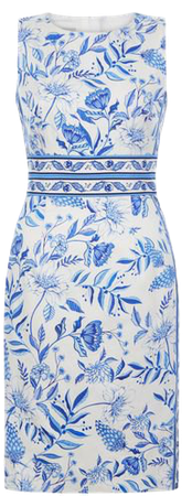 Blue Porcelain Shift | Occasion Dresses | Dresses | Hobbs USA