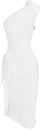 Fringed Cotton Fishnet Dress by Off-White c/o Virgil Abloh | Moda Operandi