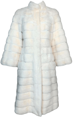 F/W 2008 Christian Dior John Galliano Runway Winter White Mink Fur Coat For Sale at 1stDibs