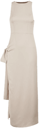 Cutaway Waist Maxi Dress - Women's Sleeveless Dress - Lattelier