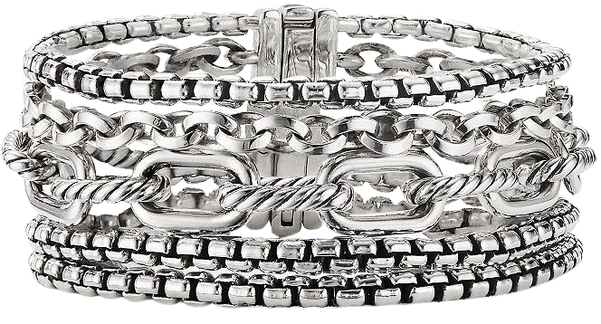 stacked silver bracelets david yurman - Google Search