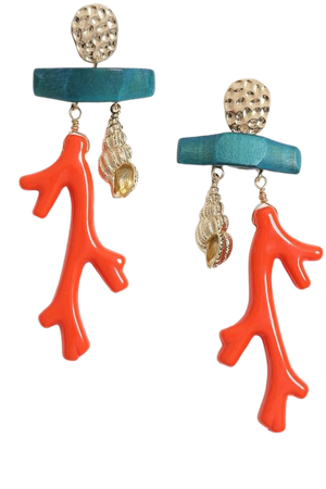 Coral Drop Earrings | Topshop