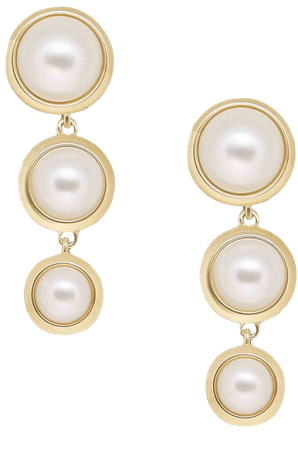 Ettika Triple Imitation Pearl Drop Earrings | Nordstrom