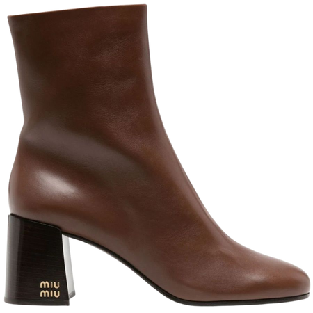 Miu Miu 65mm Leather Ankle Boots - Farfetch