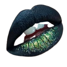 black and green lipstick