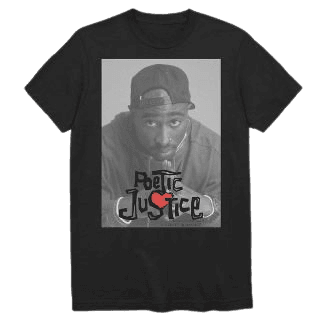 Men's Tupac Poetic Justice Short Sleeve T-Shirt - Black : Target