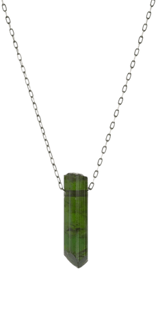 Joseph Brooks Brazilian Green Tourmaline Crystal Necklace