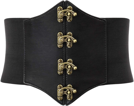 Amazon.com: Steampunk Pirate Costume Corset Belts for Women Retro Buckle Wide Waist Cincher L : Clothing, Shoes & Jewelry