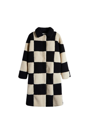 Checkered Sherpa Coat | OAK + FORt