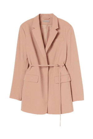 Belted Jacket - Powder pink - Ladies | H&M US
