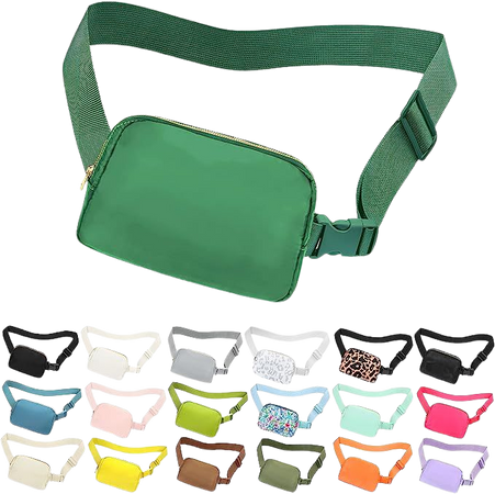 Amazon.com: jealkip Waist Pack for Running Fanny Pack for Women and Men Crossbody Belt Bag Bum Bag with Adjustable Strap for Hiking Workout Sports Travel Oliver Green : Sports & Outdoors