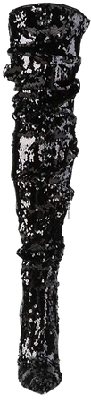 (Black/Glitter) Pleaser Women's Courtly-3011 Thigh-high Boot | Boots