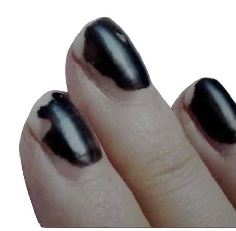 black chipped nails