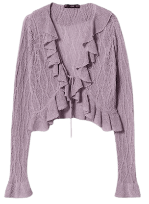 Ruffle knit cardigan - Women | Mango USA