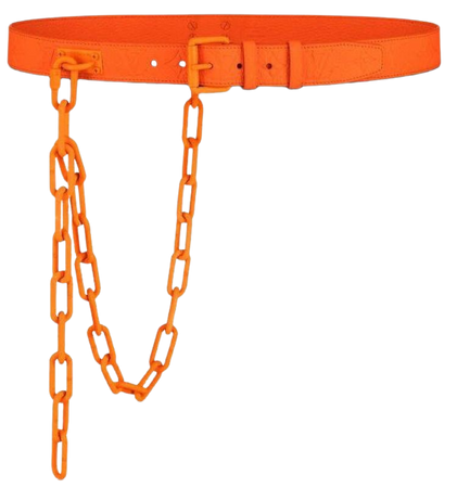 Orange chain belt