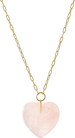 pink rose quartz gold necklace