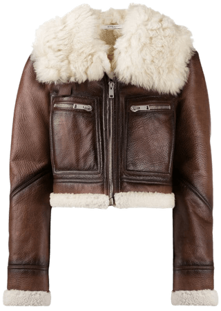 Givenchy Fur Collar Cropped Leather Jacket - Farfetch