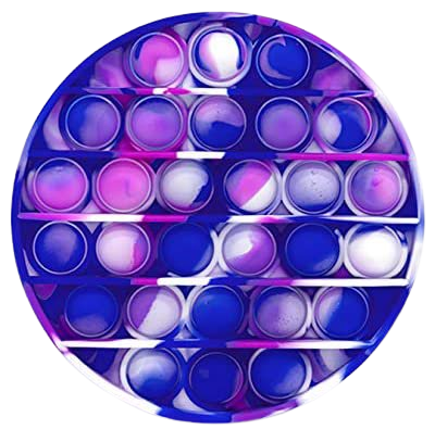 Amazon.com: Tie Dye Bubble Popping Sensory Fidget Toy - Bubble Pop Stress Relief Toys for Boys and Girls - Toddlers & Kids – Autism Special Needs Stress Reliever Calming Push Popper Game - Purple & Blue Circle: Toys & Games