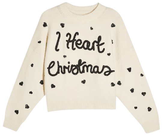 Topshop I Heart Christmas Sweater