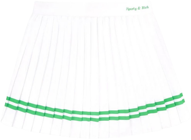 Sporty & Rich logo-print Pleated Tennis Skirt - Farfetch