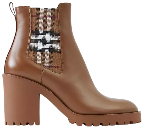 Shop Burberry Allostock Leather 70MM Chelsea Booties | Saks Fifth Avenue