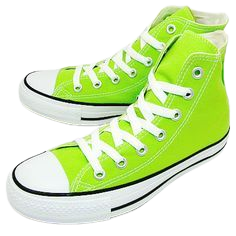 Bright green converse