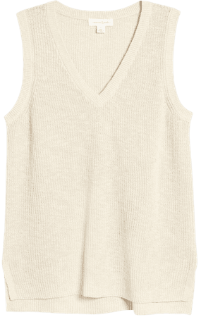 Treasure & Bond Cotton & Linen Blend Sleeveless Sweater | Nordstrom