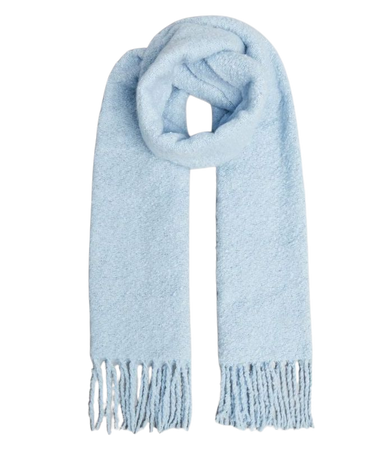 Blue Soft Knit Tassel Scarf | New Look