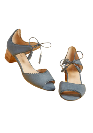 Chelsea Crew Song and Glance Stacked Heel in Slate Blue | ModCloth