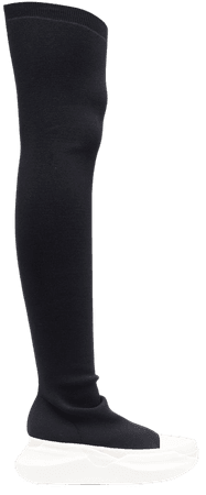 Rick Owens DRKSHDW thigh-high sock-style Boots - Farfetch