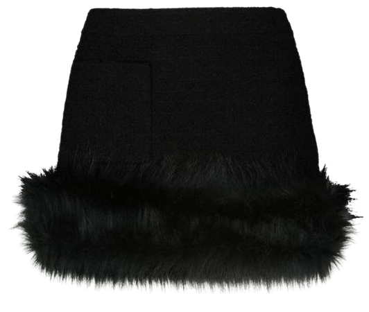 black fur skirt