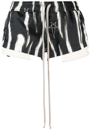 Shop Rick Owens two-tone drawstring shorts with Express Delivery - FARFETCH