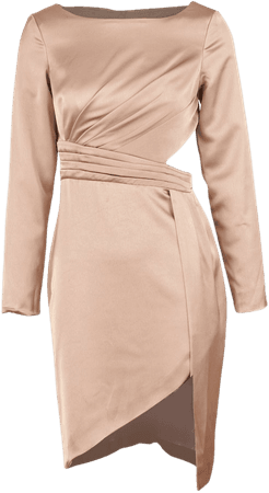 Asymmetrical Waist Cutaway Dress - Women's Dress - Lattelier
