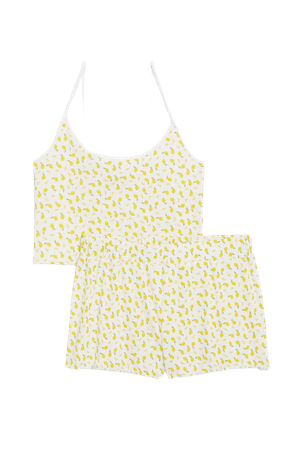 Lemon print matching pyjama set - Lemon print - Monki WW
