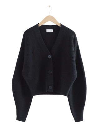 Cropped Cardigan - Navy - Cardigans - & Other Stories