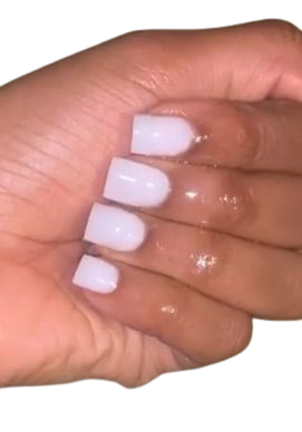 short white nails
