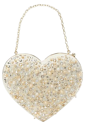 Bridal Embellished 3D Heart Clutch | Kate Spade New York