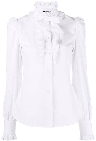 Moschino ruffle-collar long-sleeved Blouse - Farfetch