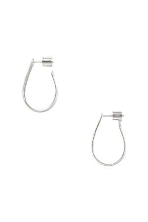 Silver Petite Bolden silver-plated hoop earrings | Jennifer Fisher | NET-A-PORTER