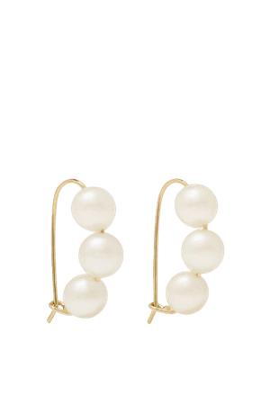 Gold 14-karat gold pearl earrings | Mizuki | NET-A-PORTER